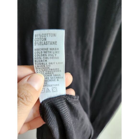 Standard James Perse Black Ribbed Cotton Scoop Neck Dress size 2 or Medium - Picture 13 of 13